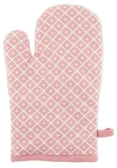 Dot rózsaszín pamut edényfogó kesztyű - Tiseco Home Studio