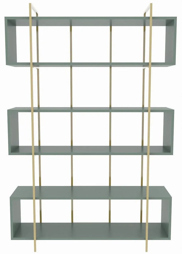 könyvespolc Bruti - Green, Gold