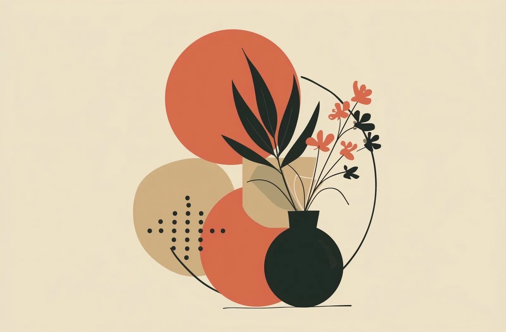 Poszter 91,5x60cm Váza virágokkal