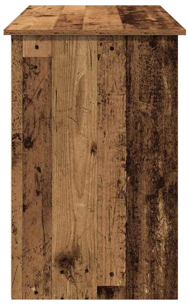 antik fa színű szerelt fa íróasztal 102x50x75 cm