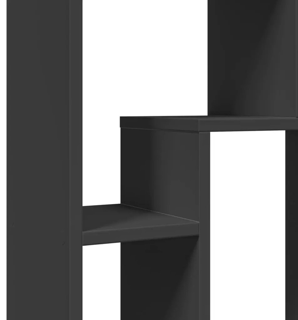 fekete szerelt fa könyvespolc 63 x 20 x 90 cm