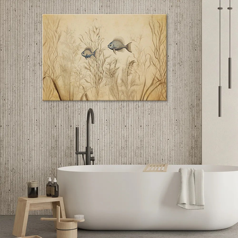 Gario Vászonkép Vízi növények halakkal Méret: 90 x 60 cm