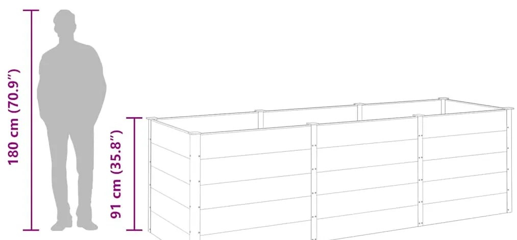szürke WPC kerti magaságyás 300x100x91 cm