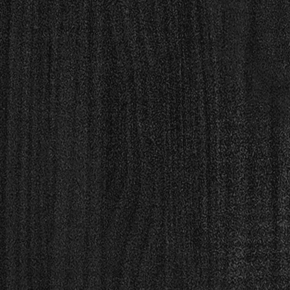 2 db fekete tömör fenyőfa kerti virágtartó 70 x 70 x 70 cm