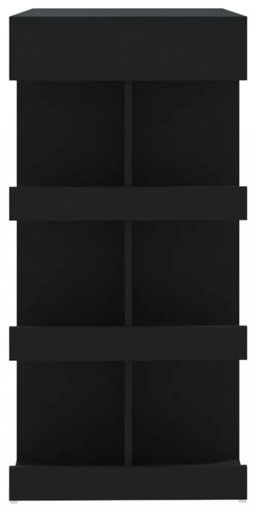 fekete szerelt fa bárasztal tárolópolccal 100 x 50 x 101,5 cm