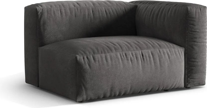 Szürke bársony kanapé modul (jobb oldali) Martina – Micadoni