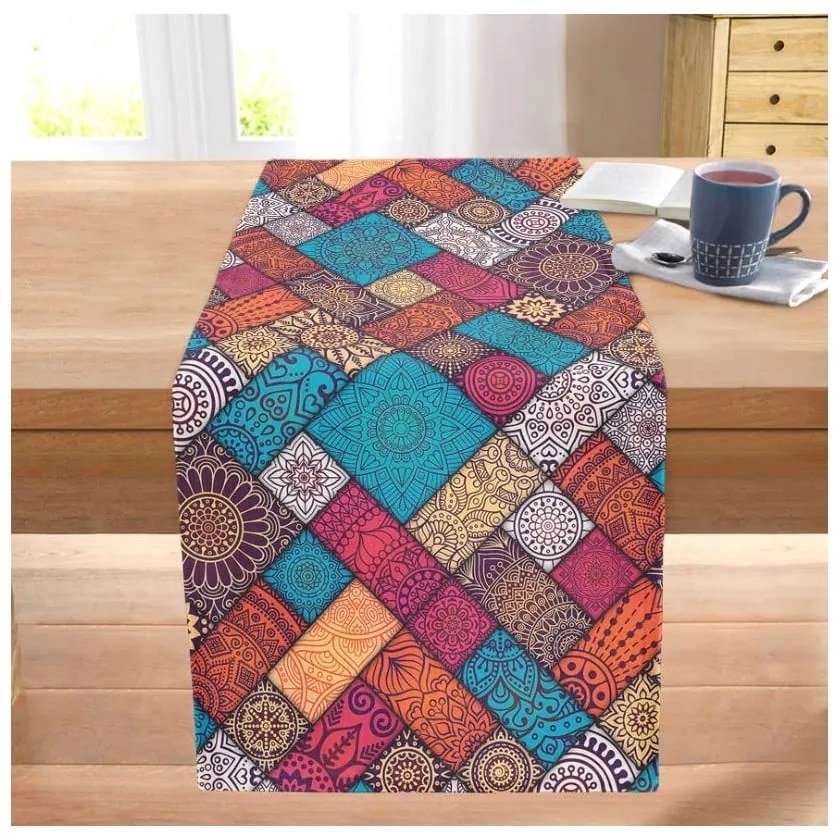 Asztali futó 40x130 cm Mandala Tiles – Mila Home