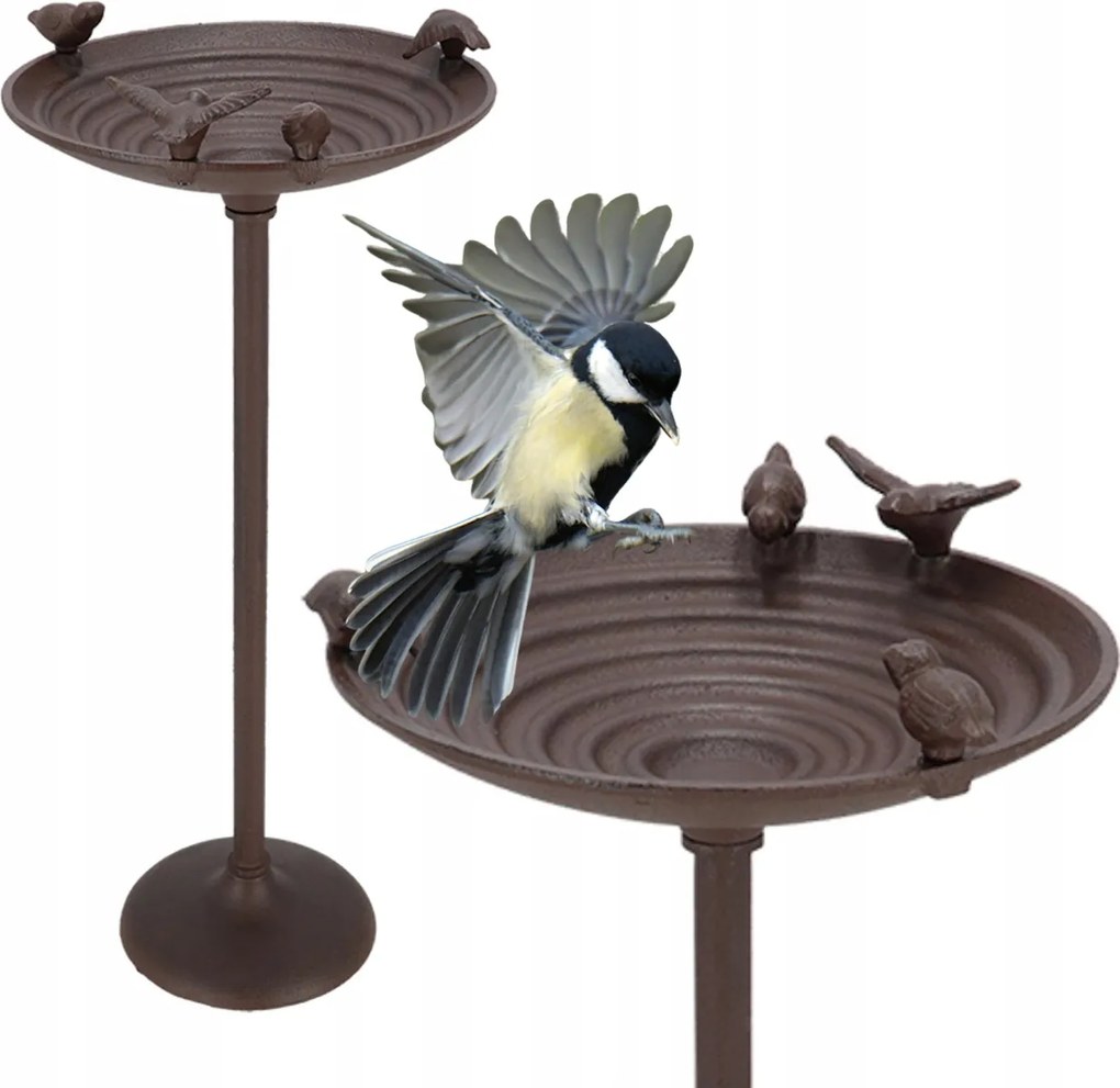 Kerti itató Öntöttvas álló madáretető kád 60cm