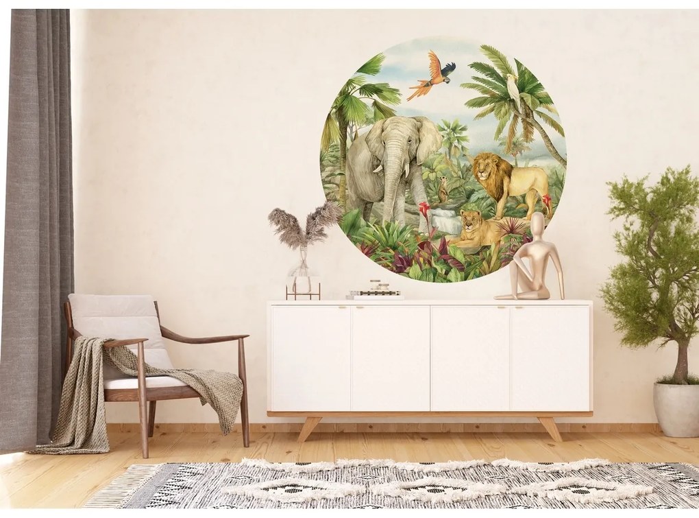 Kör alakú fotótapéta Jungle 125 x 125 cm, 2részből álló
