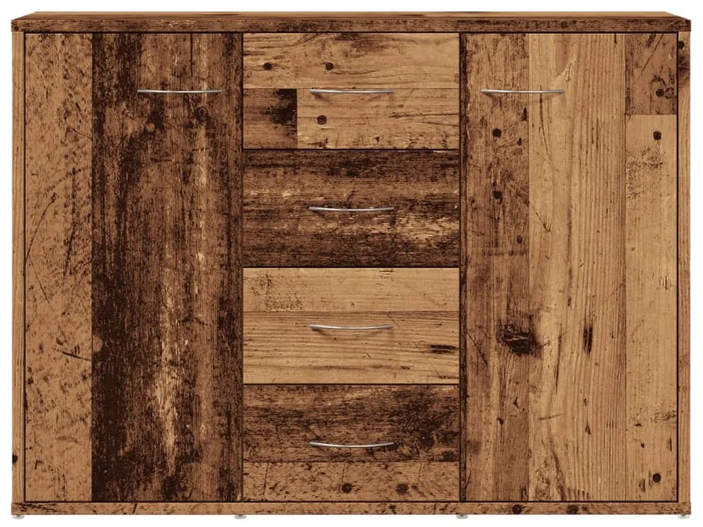 antik fa színű szerelt fa tálalószekrény 88 x 30 x 64 cm