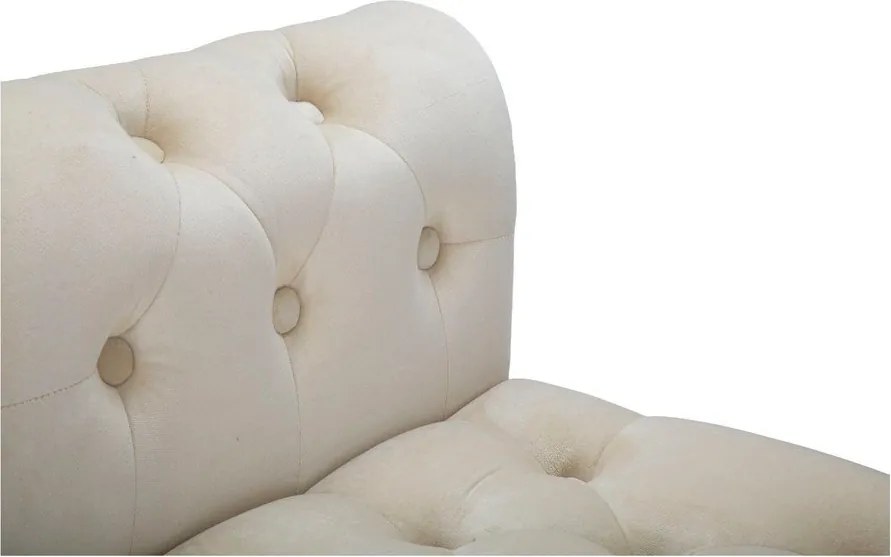 Krémszínű bársony pad Paris – Mauro Ferretti