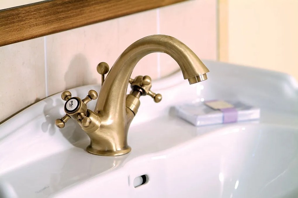 , ANTEA fali csaptelep, felső konzol, króm/arany, 3362