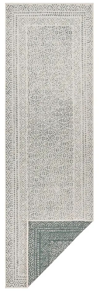 Berlin zöld-fehér kültéri futószőnyeg, 80x250 cm - Ragami