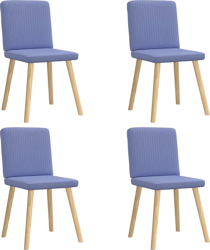 vidaXL étkezőszékek 4 db Jeans kék szövet
