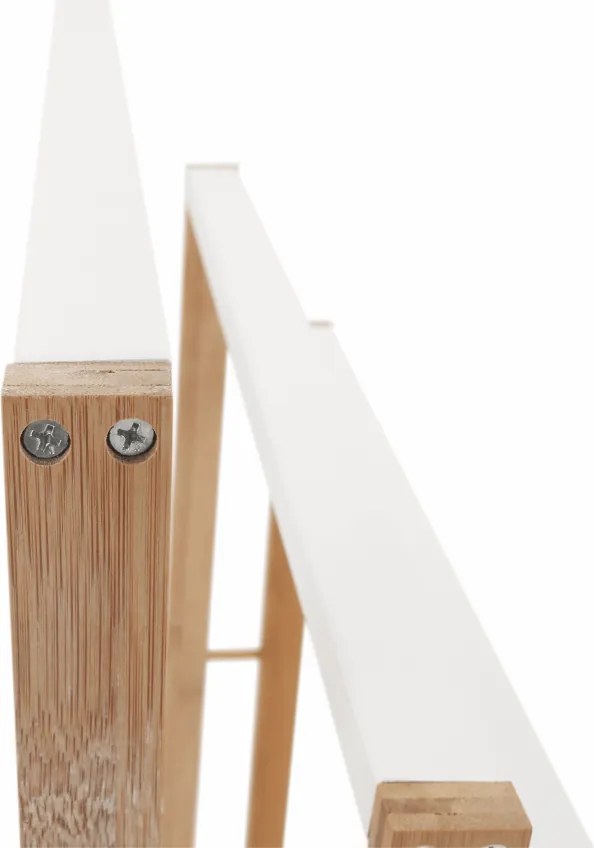 Törülközőtartó, bambusz/fehér, KOMO NEW