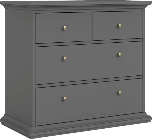 Komód, szürke, PARIS 76716