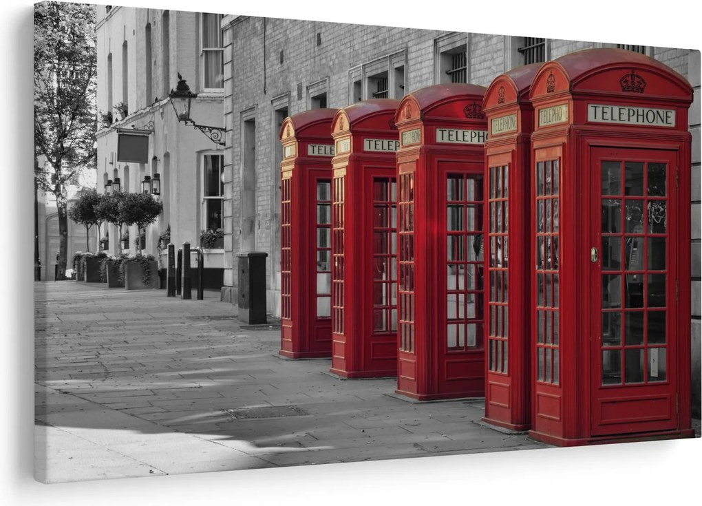 Kép - Londoni telefonfülkék (90x60 cm)