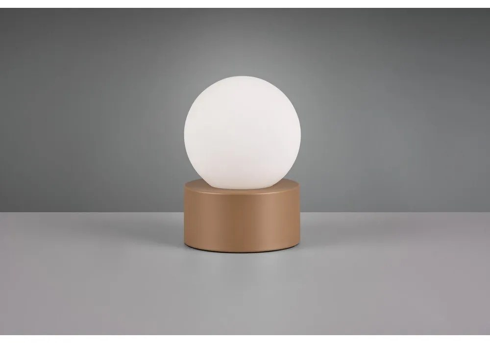 Fehér-barna asztali lámpa (magasság 17 cm) Countess – Trio