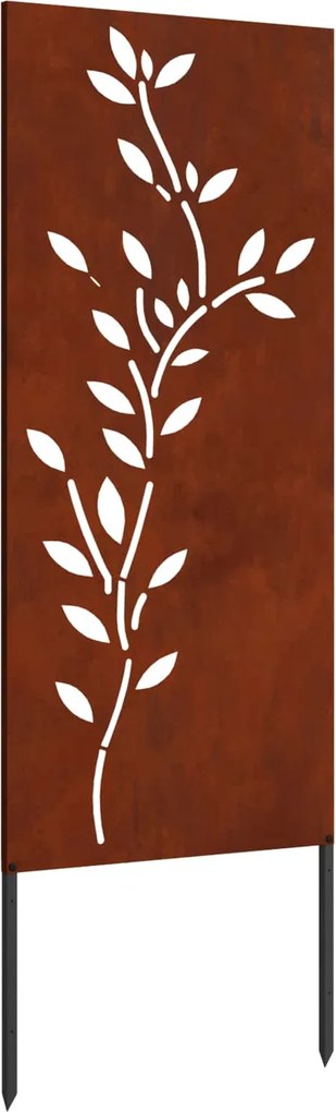 vidaXL Kertvédő vászon Virágos Rozsdás 50 x 140 cm időjárásálló acél