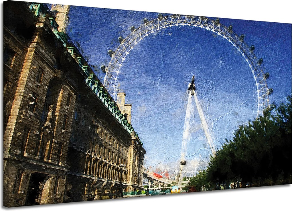 Vászonkép Régi fotó Óriáskerék 120x70 cm