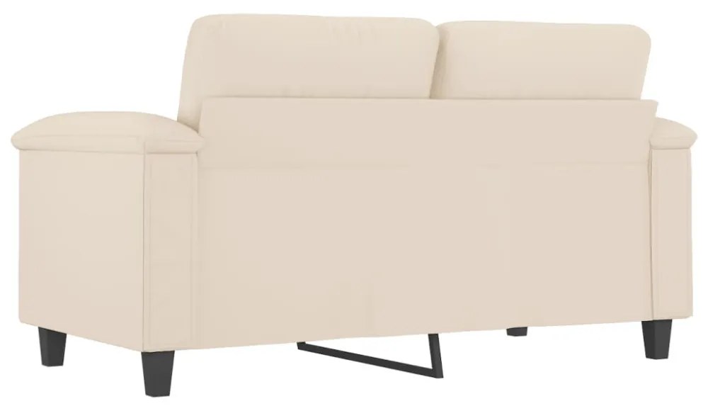 kétszemélyes bézs mikroszálas szövetkanapé 120 cm