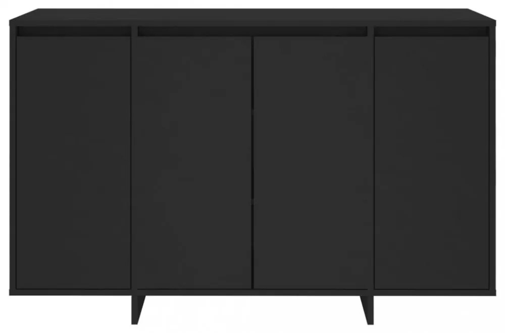 fekete forgácslap tálalószekrény 120 x 41 x 75 cm
