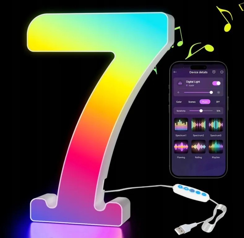 Kangtaixin LED-es háttérvilágítású 7-es számjegy, Rgb számjegyek