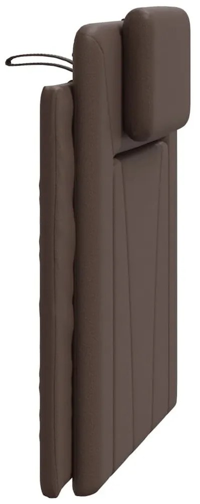 barna műbőr fejtámla párna Viana 80 cm