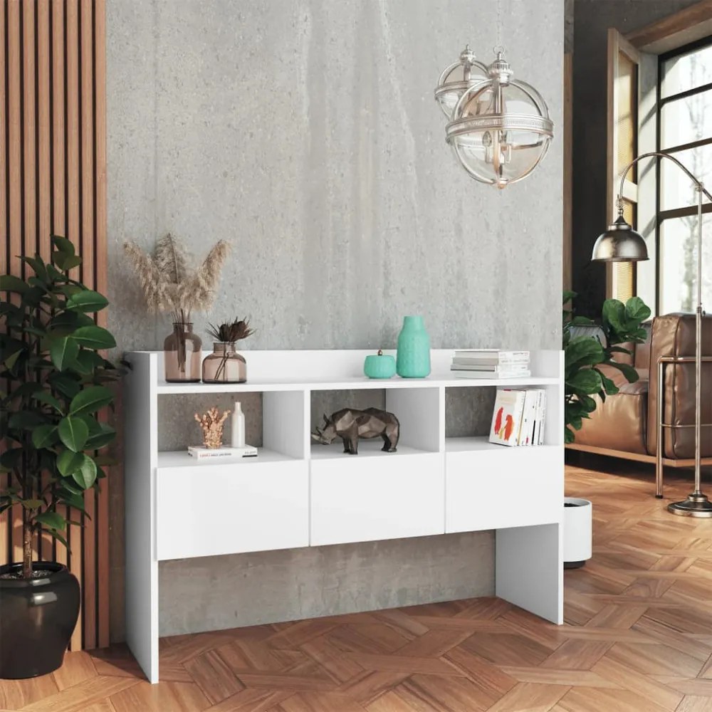 fehér szerelt fa tálalószekrény 105 x 30 x 70 cm