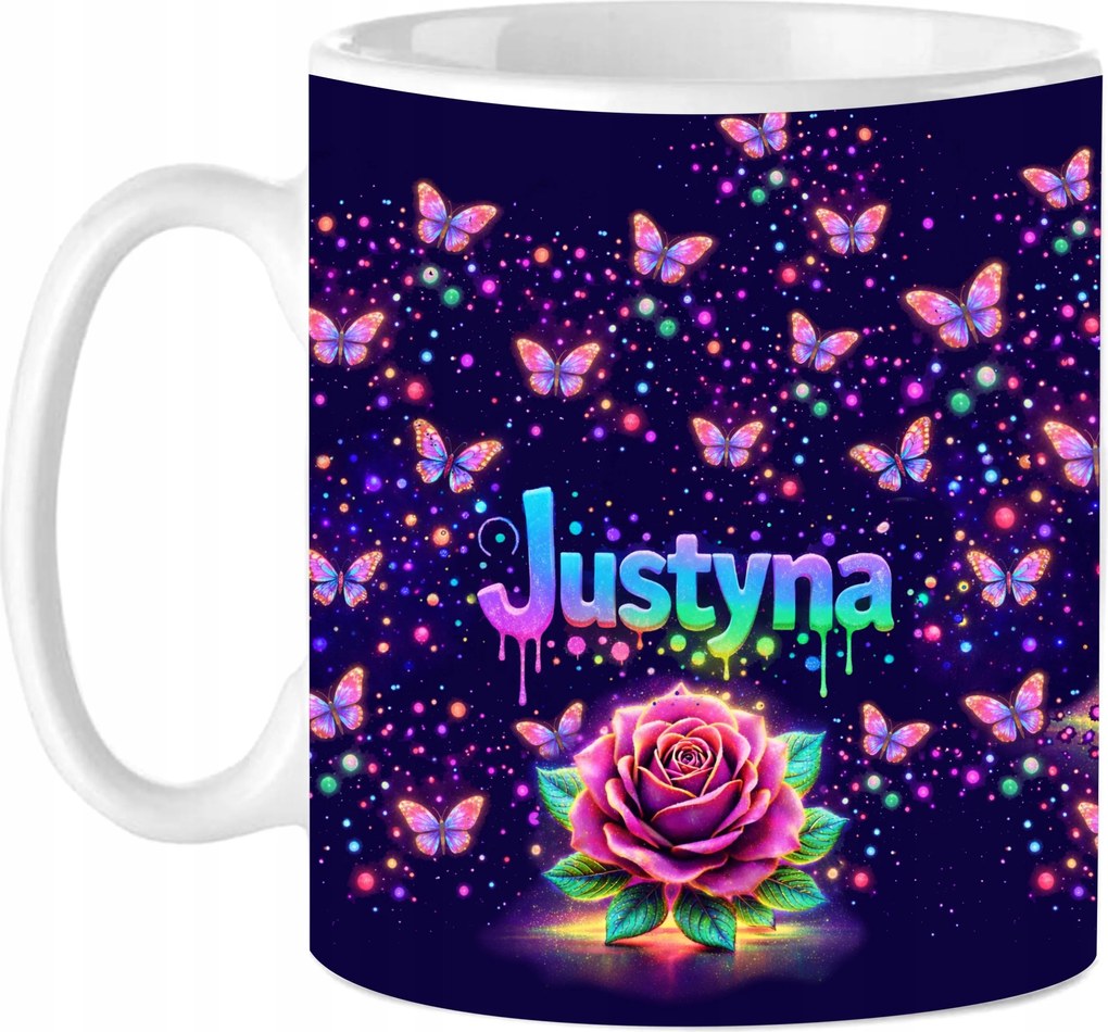 Bögre Rózsa Nő Barátnő Saját Név Személyre szabás Ajándék