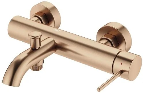 Kád csaptelep SAT Aurum zuhanyszett nélkül 150 mm csiszolt rozéarany SATBAUR222BRG