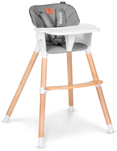 Lionelo - Gyerek etetőszék 2 az 1-ben KOEN Grey Stone