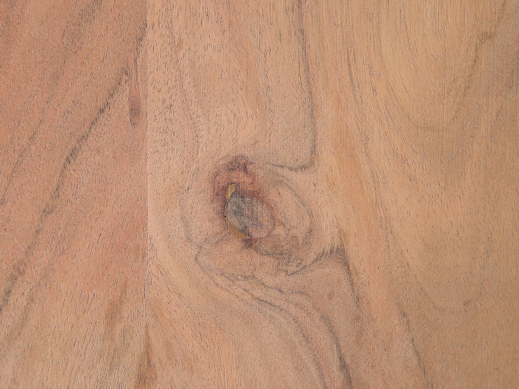Rusztikus Fa Étkezőasztal Fekete Fém Lábazattal 200 x 95 cm HEBY Beliani