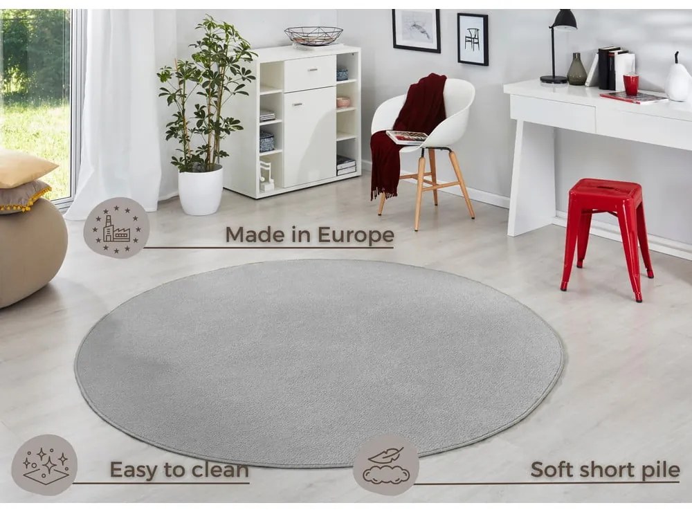 Világosszürke kerek szőnyeg ø 133 cm Fancy – Hanse Home