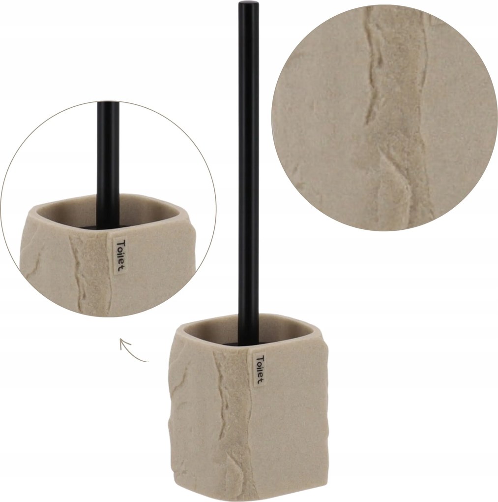 Wc Kefe Fürdőszobai Wc fekete nyél bézs szabadon álló kő