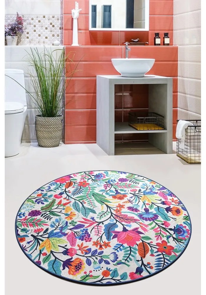 Wild Garden Circle fürdőszobai kilépő, ø 100 cm - Foutastic