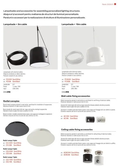 Redo 01-1828 - Csillár zsinóron DODO 5xE27/15W/230V pók