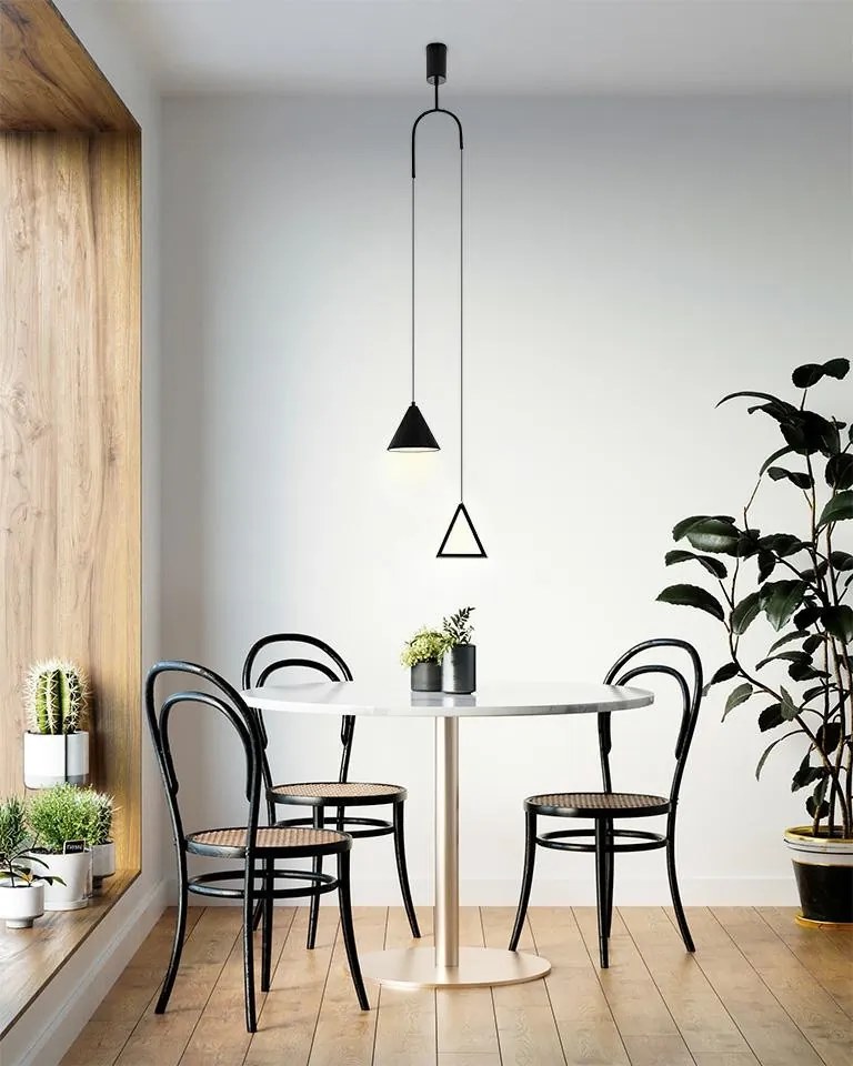 KING HOME MSE010100332 ACUSTICA Többágú Függesztett Lámpa Fekete LED IP20
