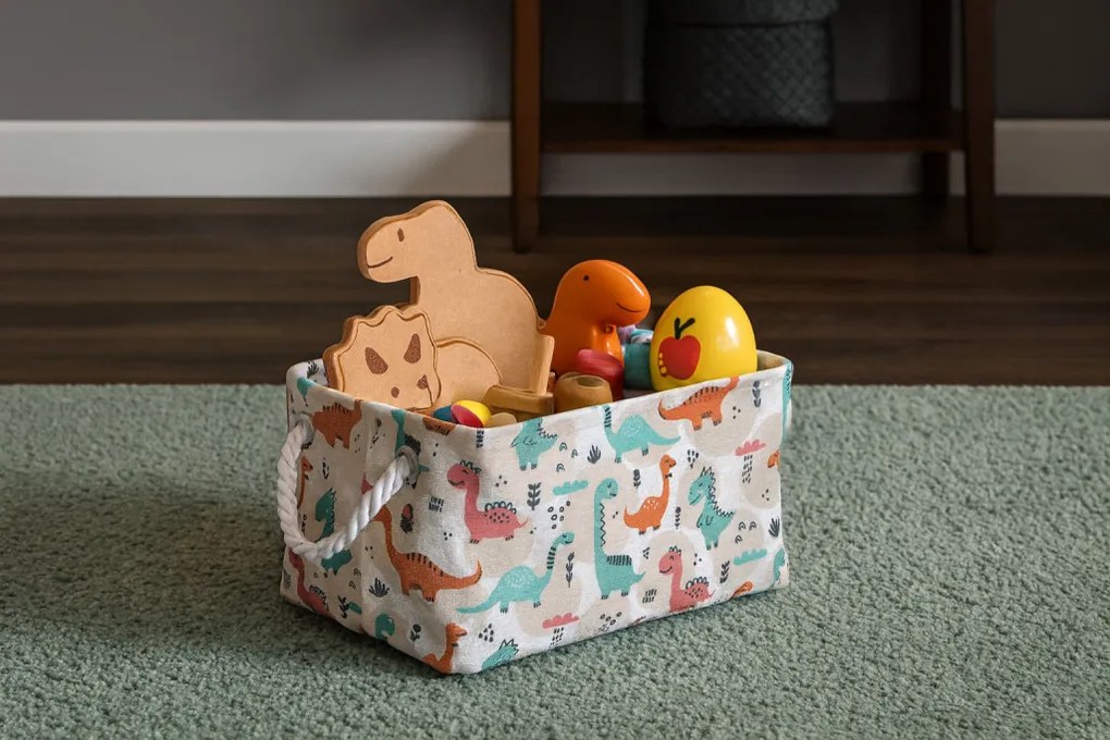 Dínós tároló doboz 22 x 32 x 18 cm - s méret