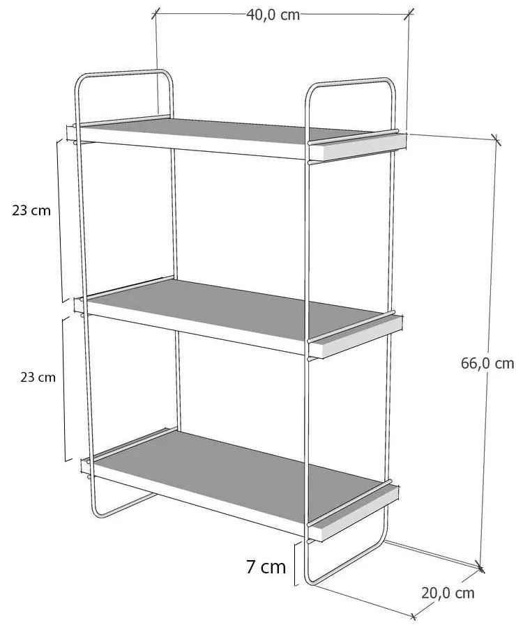 Natúr színű többszintes fali polc tölgyfa dekorral 40 cm Pulalis – Kalune Design