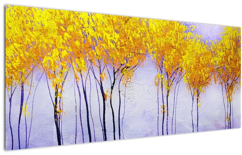 Sárga fák képe (120x50 cm)