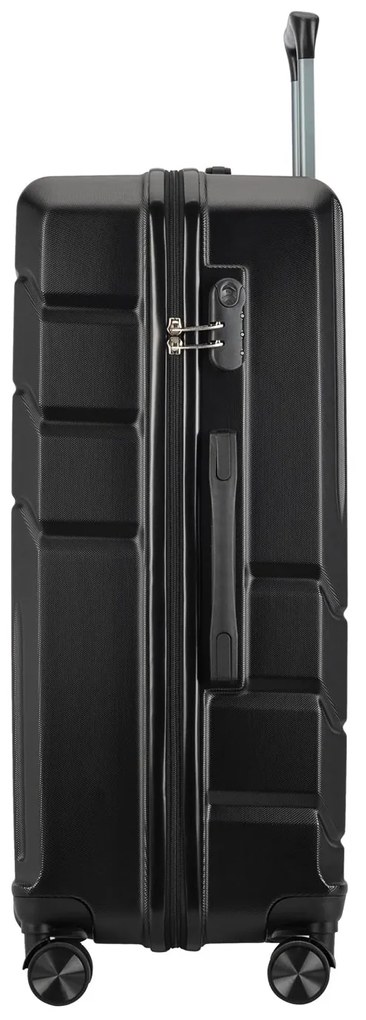 BONTOUR “SPINNER” Nagy Duplakerekes Gurulós bőrönd, 76x50,5x29,5 cm, Fekete