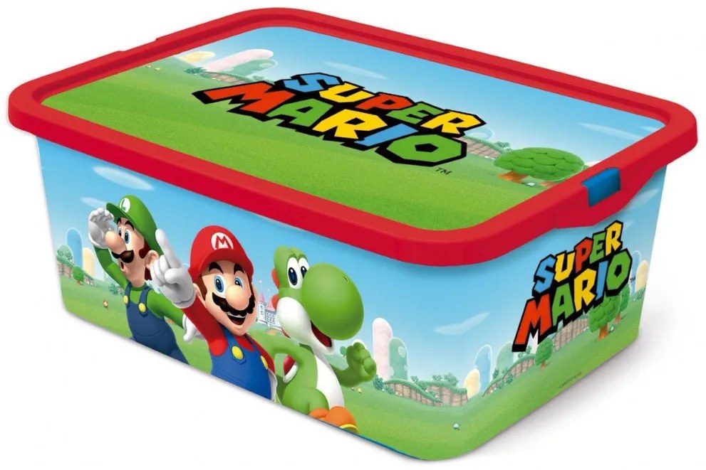 Super Mario műanyag tároló doboz 13 L