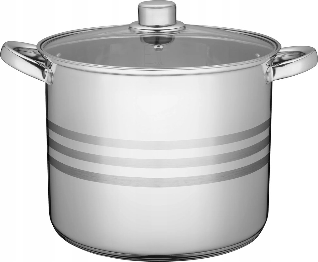 Indukciós Gáz Fazék Fedővel Nagy Rozsdamentes Acél 32cm 18L Magas