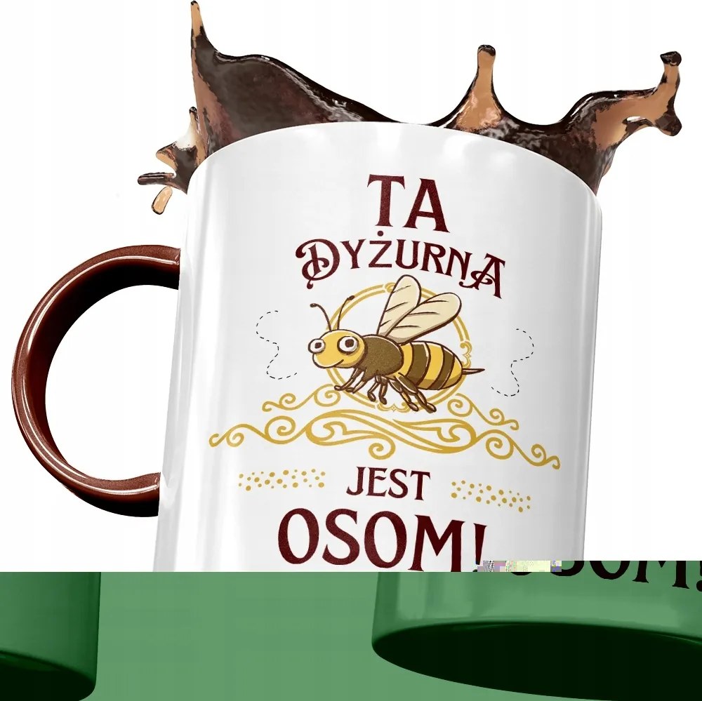 Bordó bögre az ügyeletesnek Ez az ügyeletes egy darázs mintás fényképpel