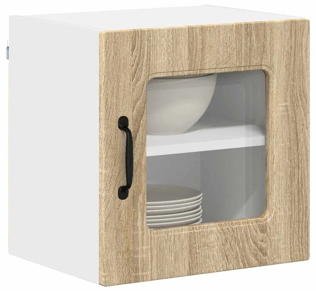 Fali konyhaszekrény 2 pcs Sonoma tölgy 40 x 31 x 40 cm Faanyag