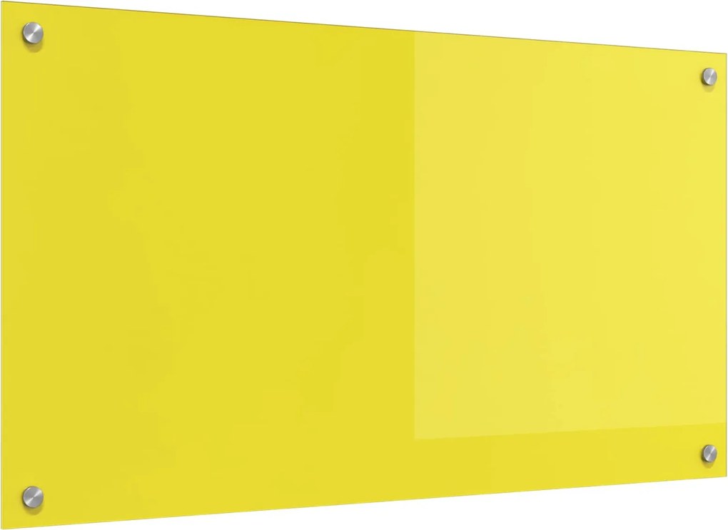 vidaXL Konyhai splashback Sárga 90 x 50 cm edzett üveg