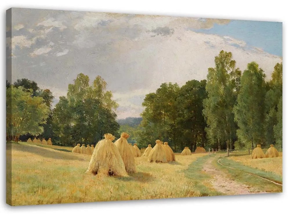 Gario Vászonkép Szénakazal - Ivan Ivanovics Siskin, reprodukció Méret: 120 x 80 cm