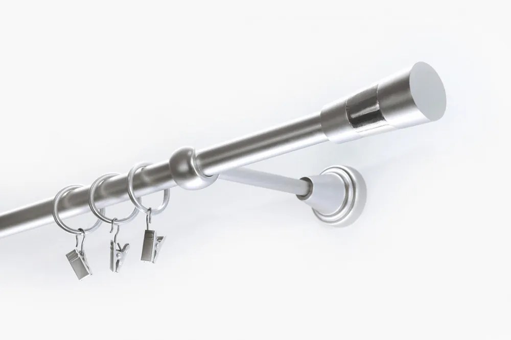 Egysoros fém karnis szett szatén nikkel voleo