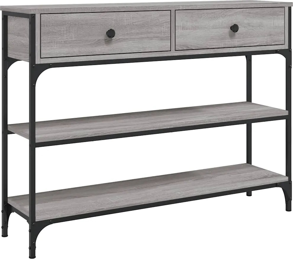 vidaXL szürke sonoma szerelt fa tálalóasztal 100x25x75 cm